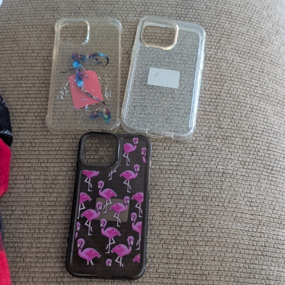 Flamingo Patterned Phone Case - Black and Pink - Picture 1 of 1